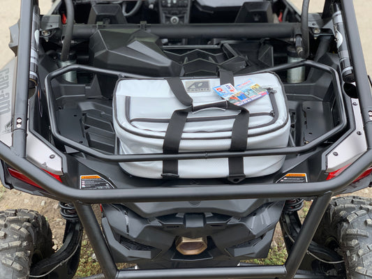 Can am x3 cooler bed rack with ao cooler and prp storage bags